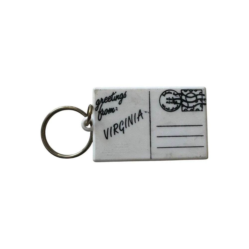 Vintage Disney Mickey Mouse Lifeguard Virginia Postcard Keychain‎ Modern 70s 80s